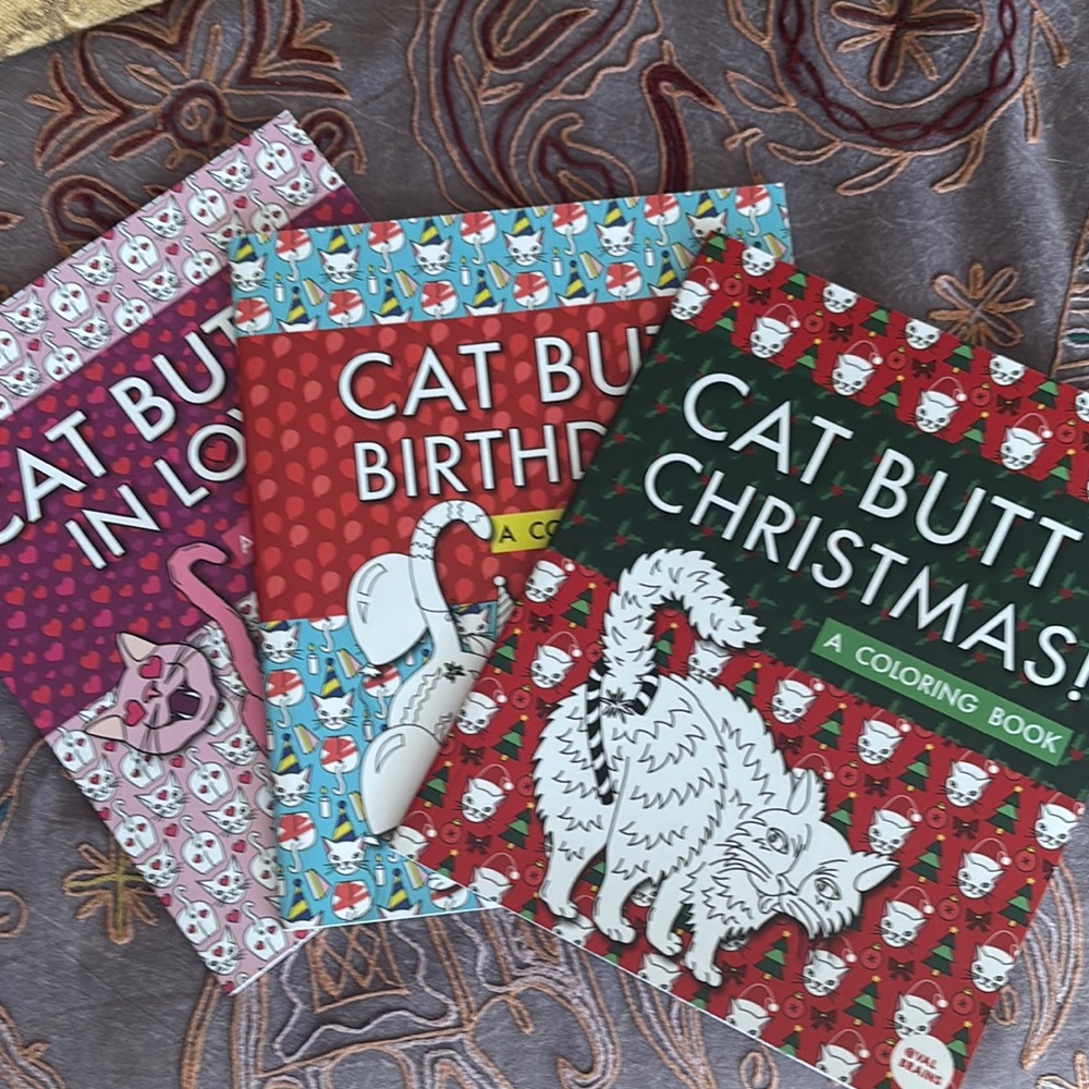 Brand New Hilarious Cat Butt Coloring Book Set - Birthday, Valentine, Christmas